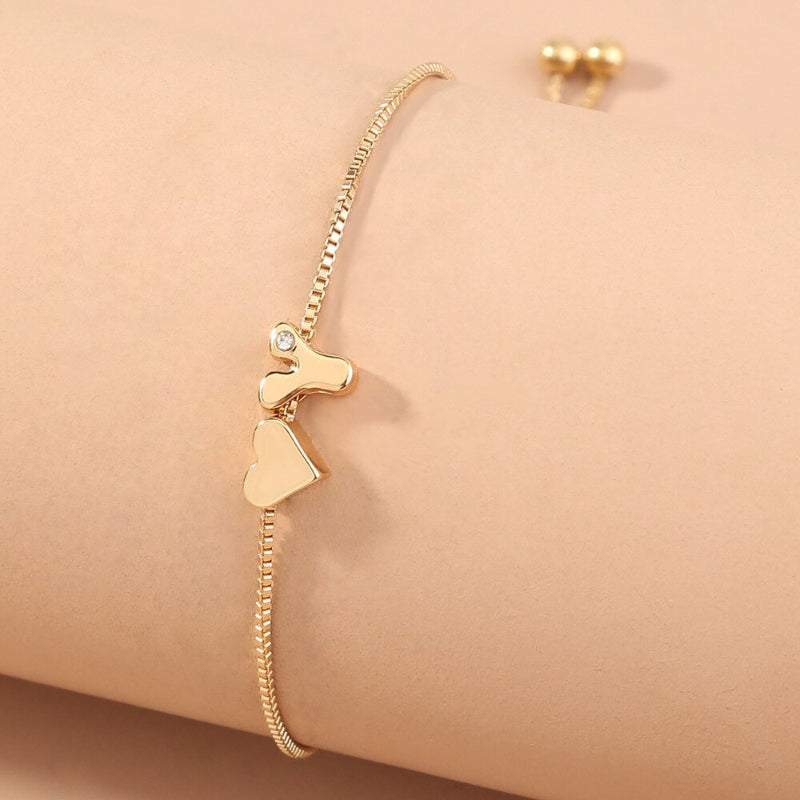 Personalisierte Liebesherz-Anfangsbuchstaben-Armbänder von A-Z