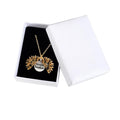 Medaillon-Halskette mit Sonnenblumen-Gravur „You Are My Sunshine“