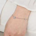 Mit Zirkon verzierte personalisierte Charm-Armbänder mit den Anfangsbuchstaben A–Z