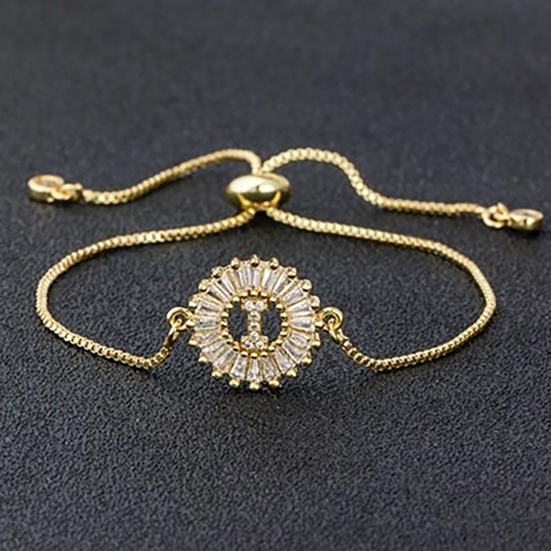 Zirkonia Bejewel Charm-Armband mit Anfangsbuchstaben