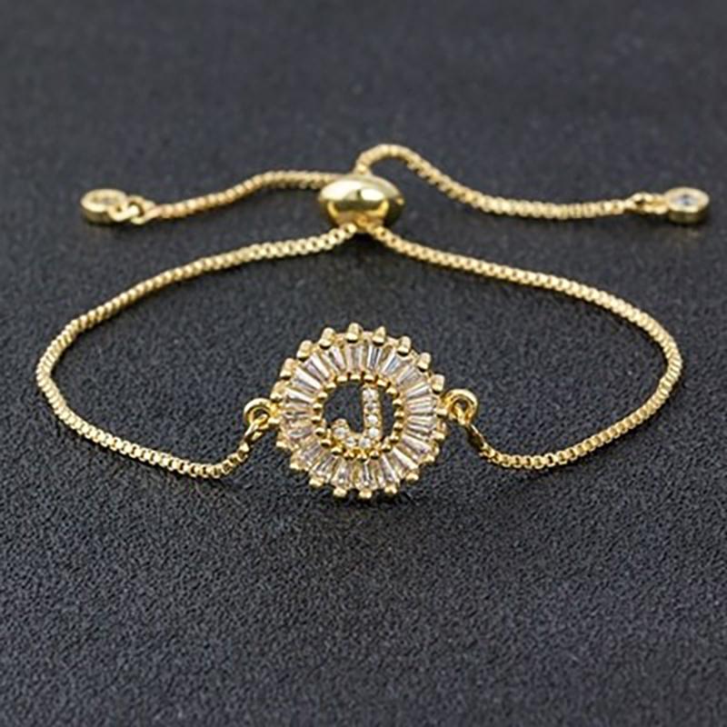 Zirkonia Bejewel Charm-Armband mit Anfangsbuchstaben