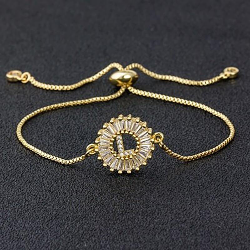 Zirkonia Bejewel Charm-Armband mit Anfangsbuchstaben