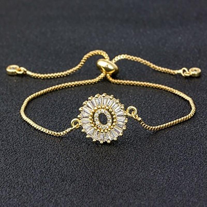 Zirkonia Bejewel Charm-Armband mit Anfangsbuchstaben