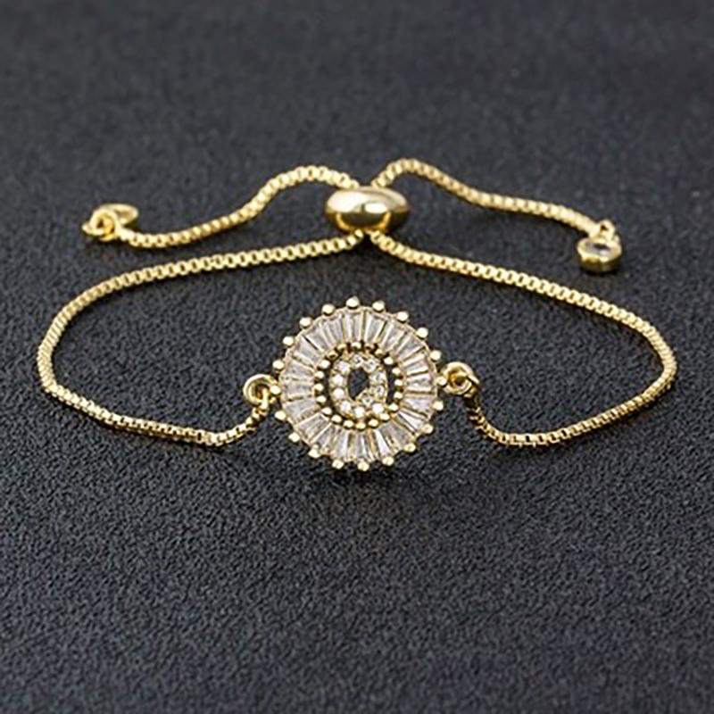 Zirkonia Bejewel Charm-Armband mit Anfangsbuchstaben