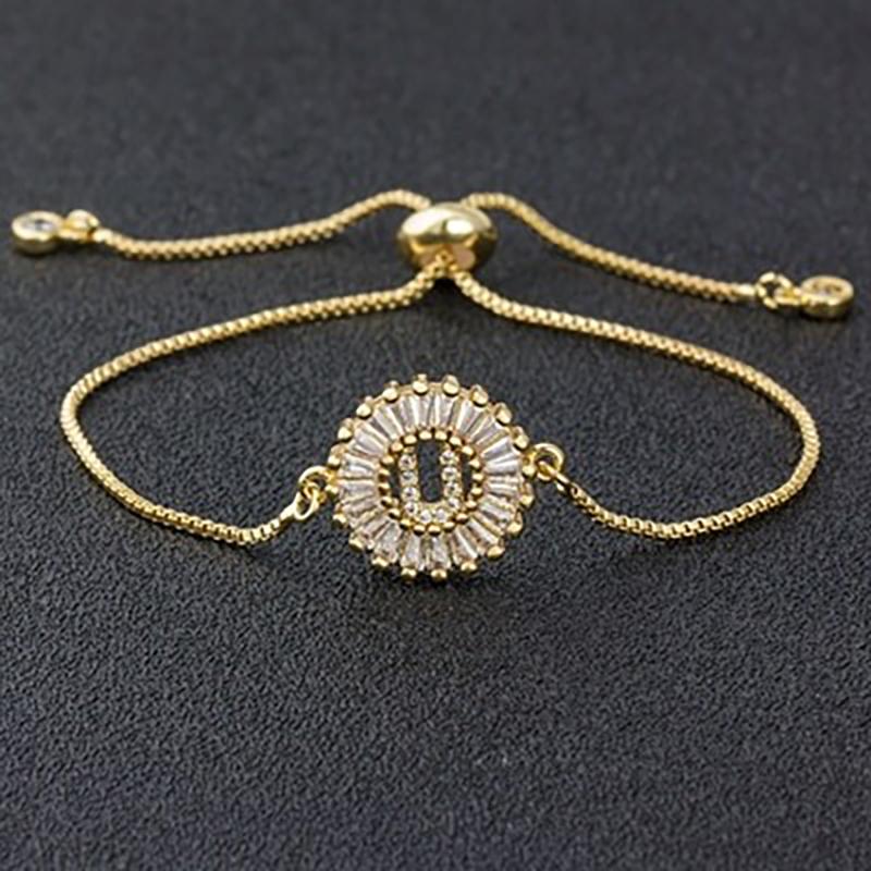 Zirkonia Bejewel Charm-Armband mit Anfangsbuchstaben