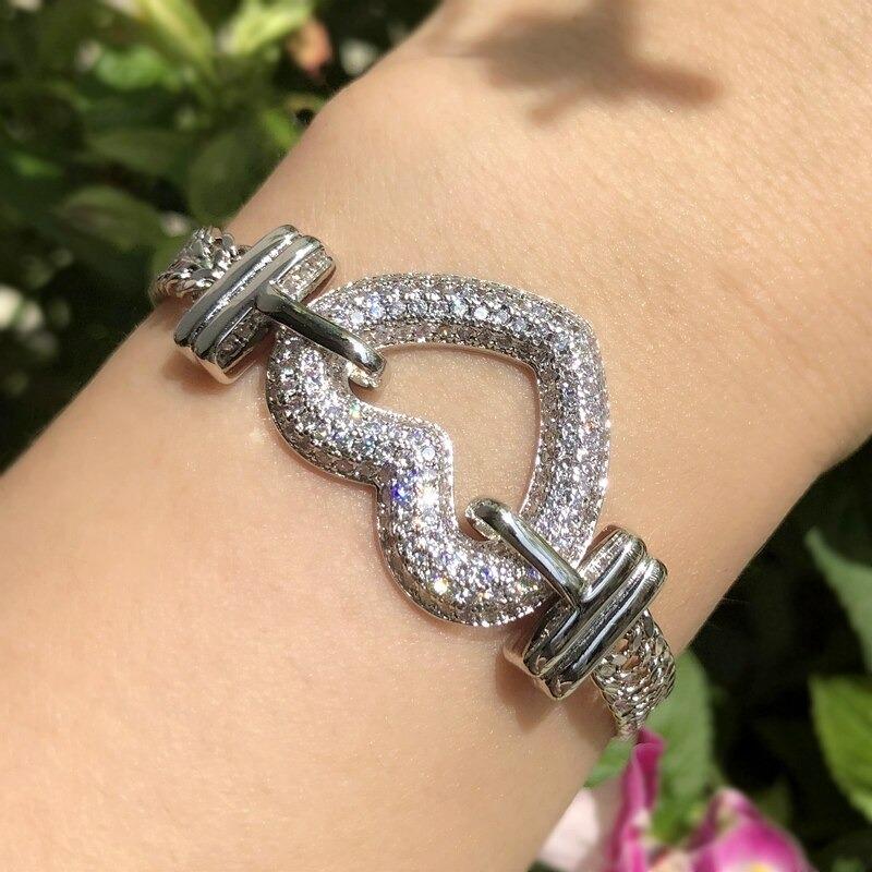 Armband mit Herzanhänger und Zirkonia