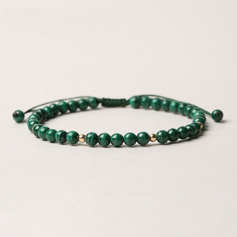 Carmiora natürliches Malachit-Schutz-Ruhe-Armband