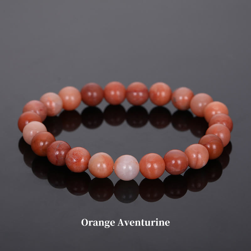 Carmiora Naturstein-Quarz-Heilperlen-Armband