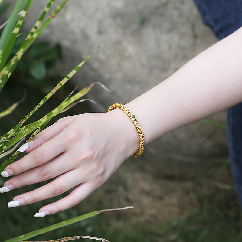 Carmiora Cyan Jade Kupfer verheißungsvolle Wolken Calm Healing Armband Armreif