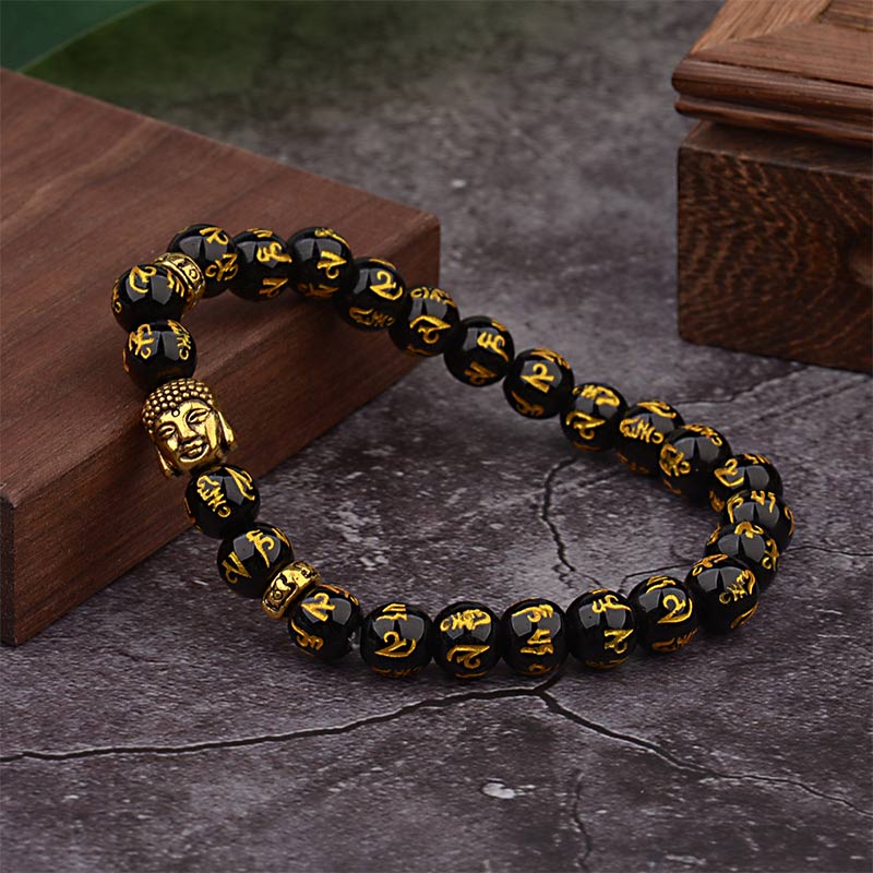 Carmiora tibetisches Buddha-Mantra-Amulett-Armband
