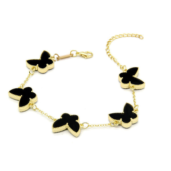 Armband mit fünf Schmetterlingen