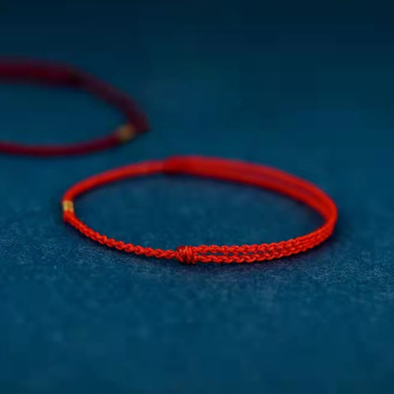 Carmiora Lucky Golden Bead geflochtenes Armband-Fußkettchen
