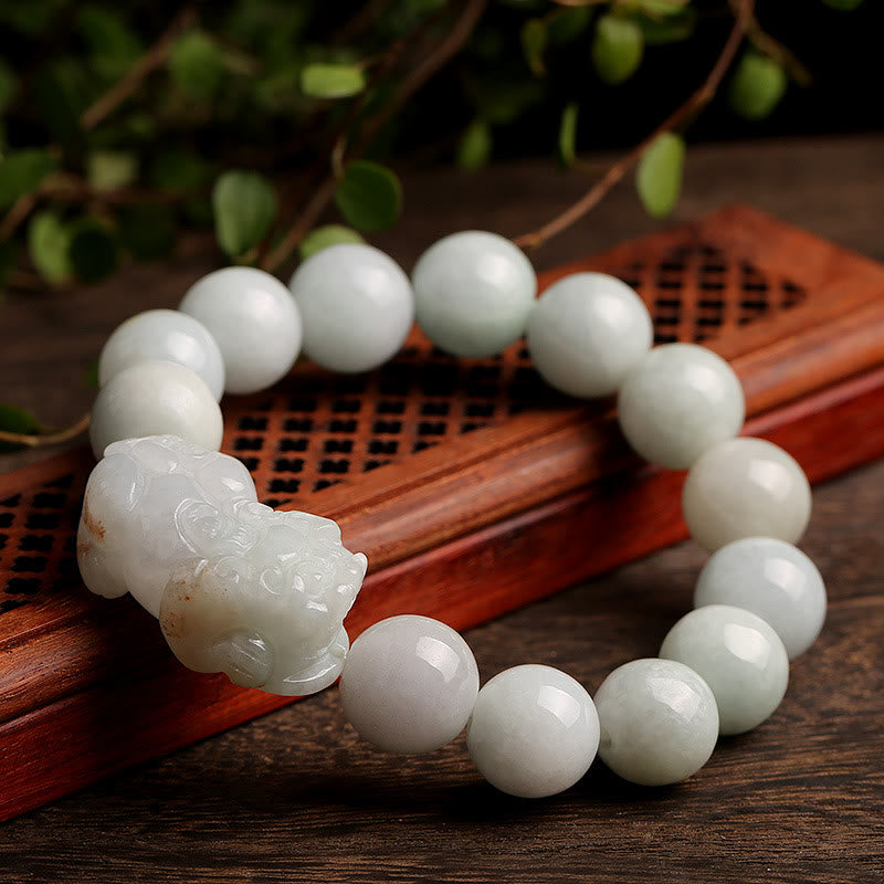 Carmiora Fengshui Reichtum Wohlstand Jade PiXiu Glücksarmband