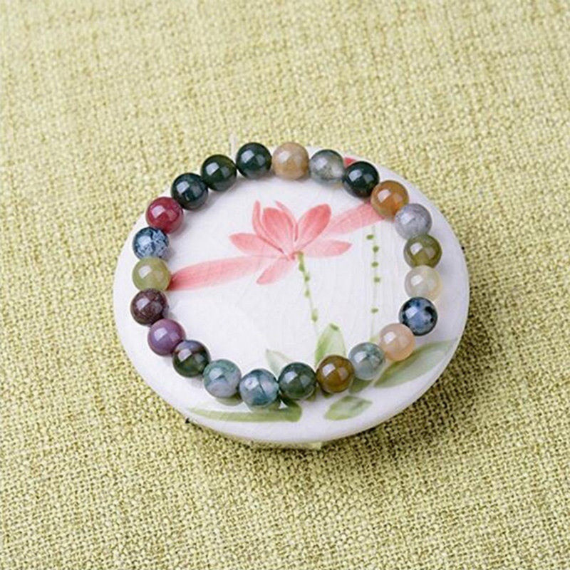 Carmiora India Achatperlen Glücks-Yoga-Armband