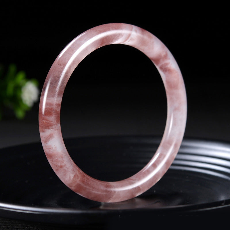 Carmiora Lila Jade Glücksschutzarmband Armreif