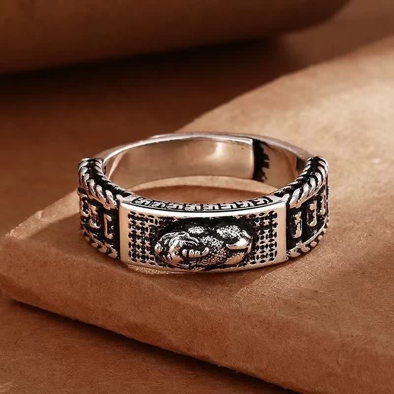 Carmiora Lucky FengShui PiXiu Reichtum Gebetsmühlen Paar Ring