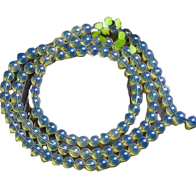 Carmiora 108 Perlen Blauer Bernstein Segensarmband Mala