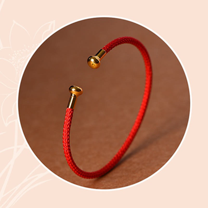 Carmiora Schlichtes Design, handgefertigtes Glücksgeflecht-Manschettenarmband