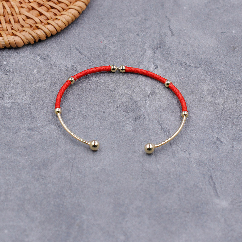 Carmiora Red String Blessing Protection Manschettenarmband