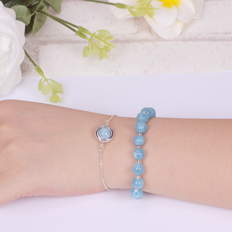 Carmiora Sun Stone Erdbeerquarz Kristall Positives Armband