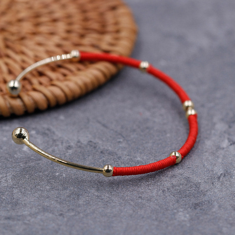Carmiora Red String Blessing Protection Manschettenarmband