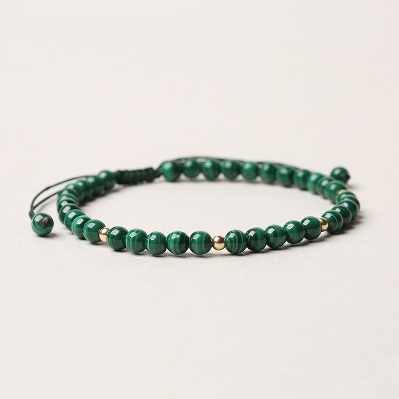 Carmiora natürliches Malachit-Schutz-Ruhe-Armband