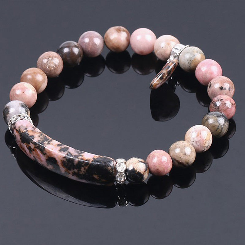 Carmiora Rhodonit Love Heart Heilperlen Armband