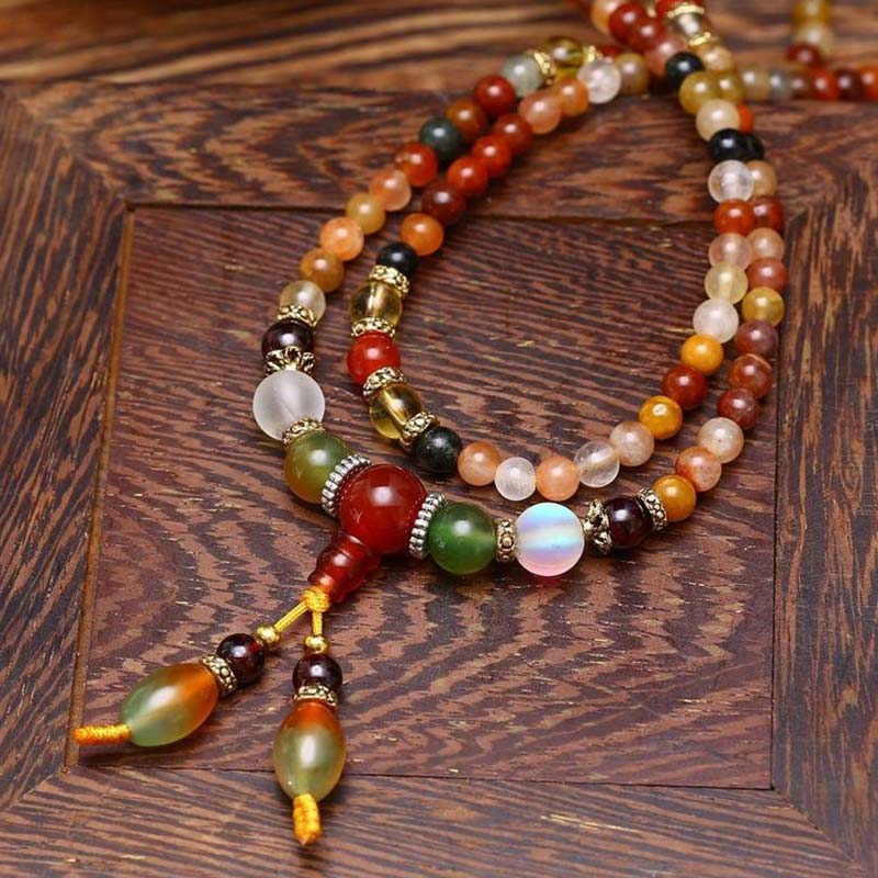 Carmiora Das 108 Quarz-Heil-Mala-Armband