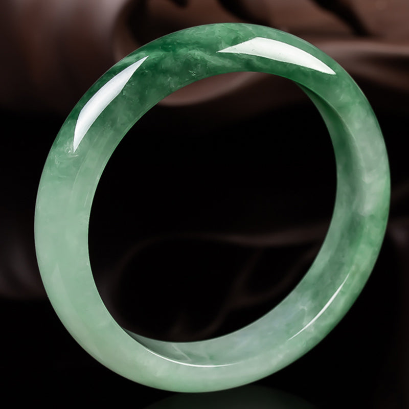 Carmiora Glückssegen-Armreif aus natürlicher Jade