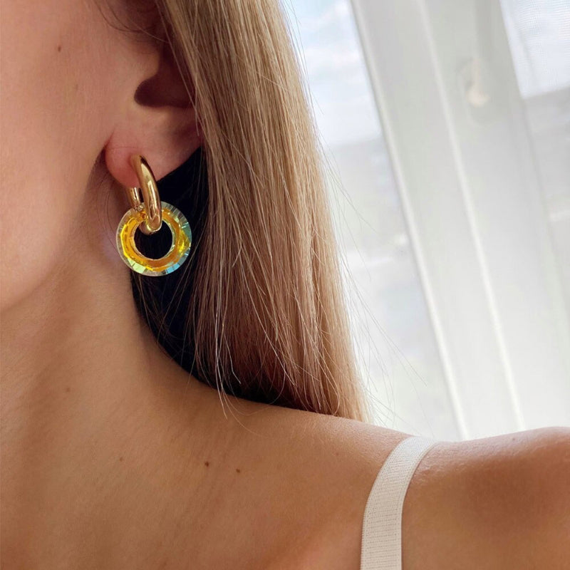 Anspruchsvoller trendiger Schmuck Transparente Creolen