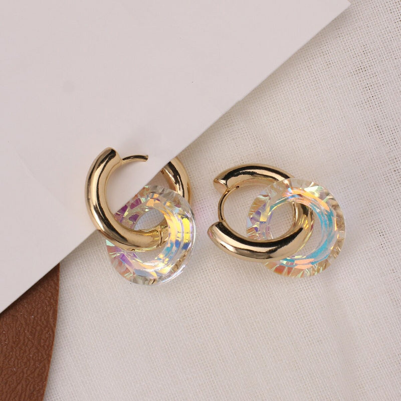 Anspruchsvoller trendiger Schmuck Transparente Creolen