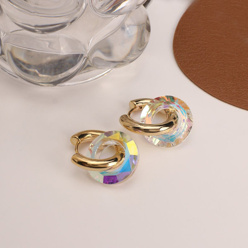Anspruchsvoller trendiger Schmuck Transparente Creolen