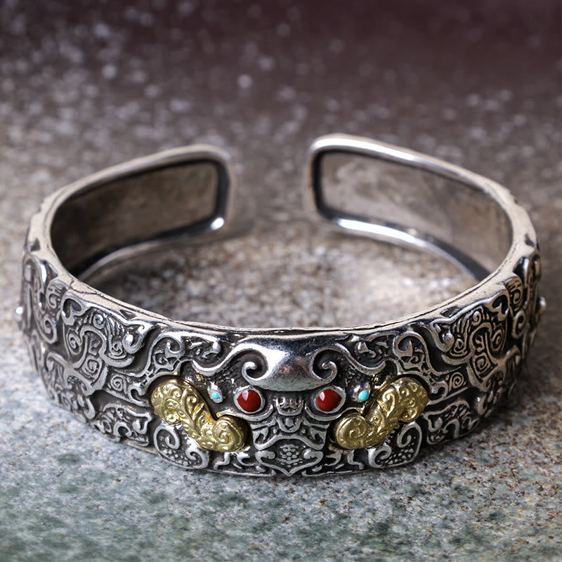 Carmiora FengShui Gravur PiXiu Segen Armband Armreif
