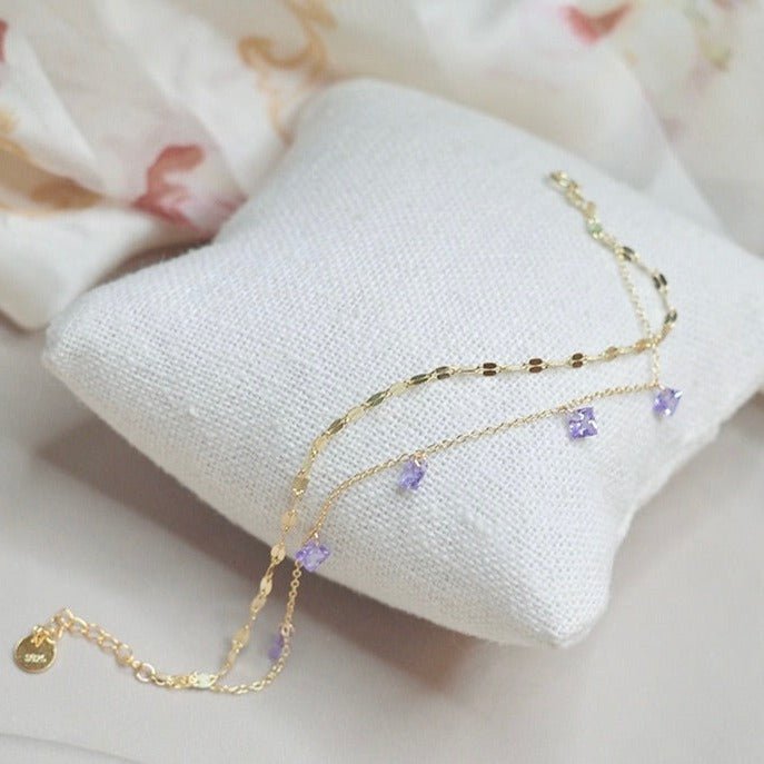 Amethyst-Armband (massives Silber)