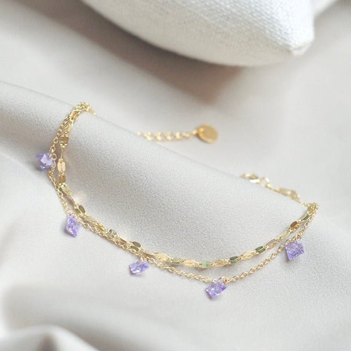 Amethyst-Armband (massives Silber)