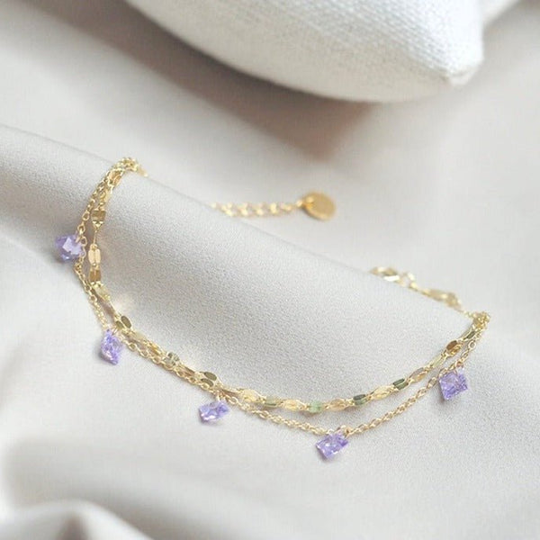 Amethyst-Armband (massives Silber)