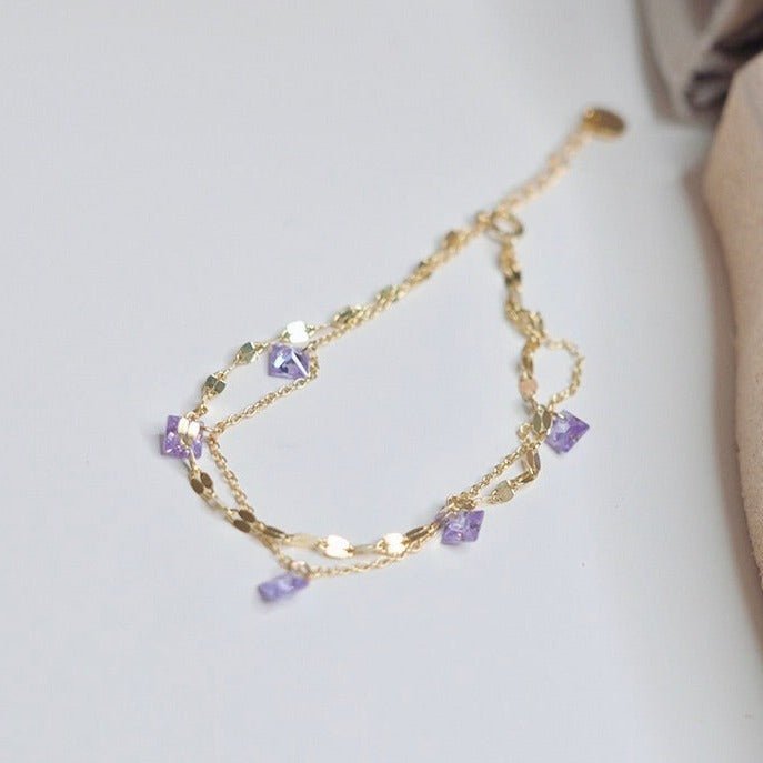 Amethyst-Armband (massives Silber)