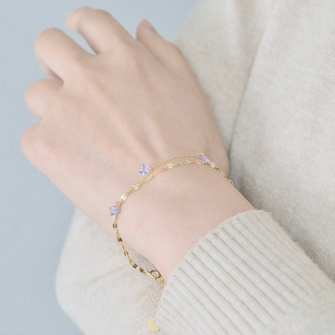 Amethyst-Armband (massives Silber)