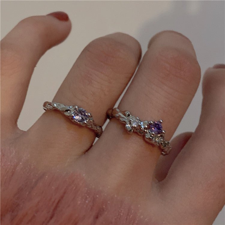 Amethyst-Ring-Set - Brielle