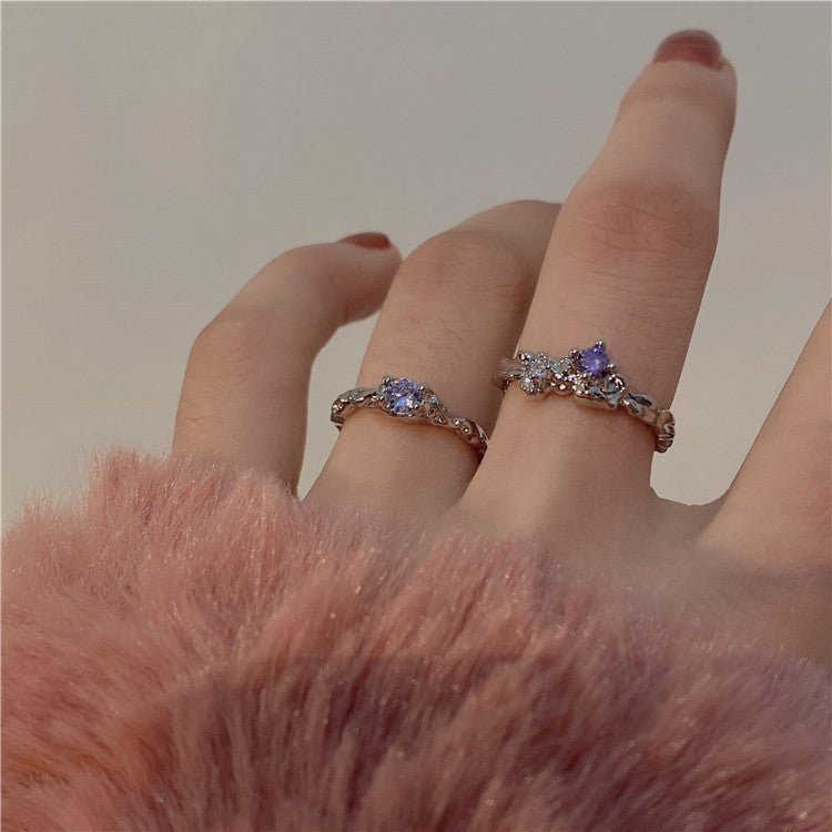 Amethyst-Ring-Set - Brielle