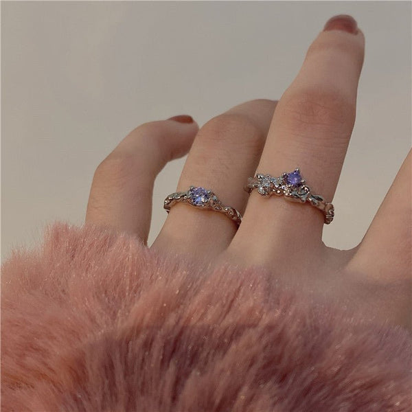 Amethyst-Ring-Set - Brielle