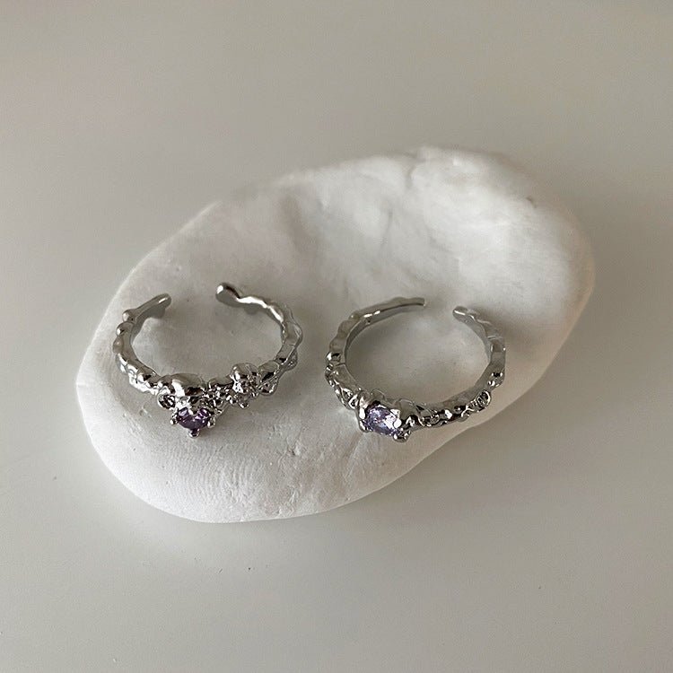 Amethyst-Ring-Set - Brielle
