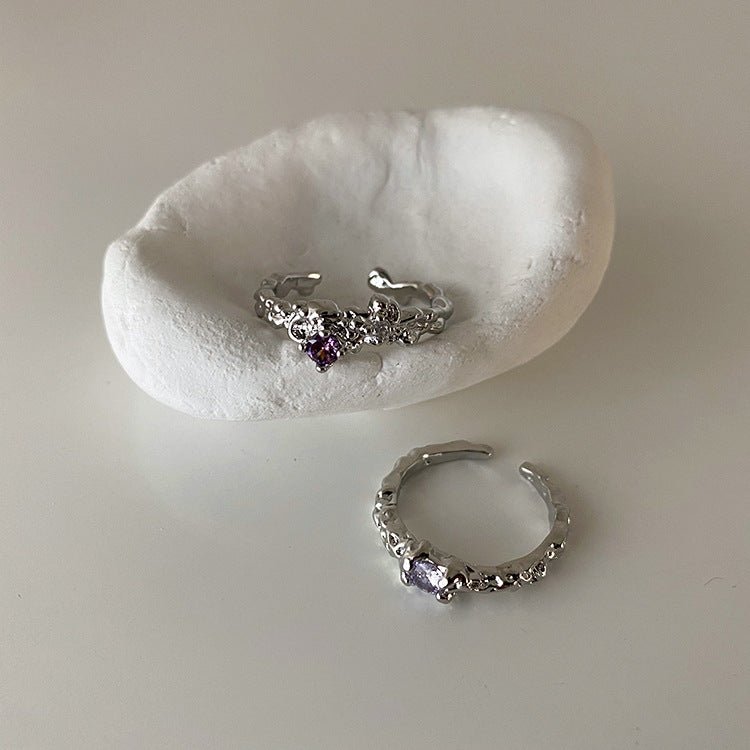 Amethyst-Ring-Set - Brielle