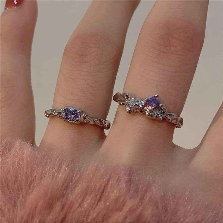 Amethyst-Ring-Set - Brielle