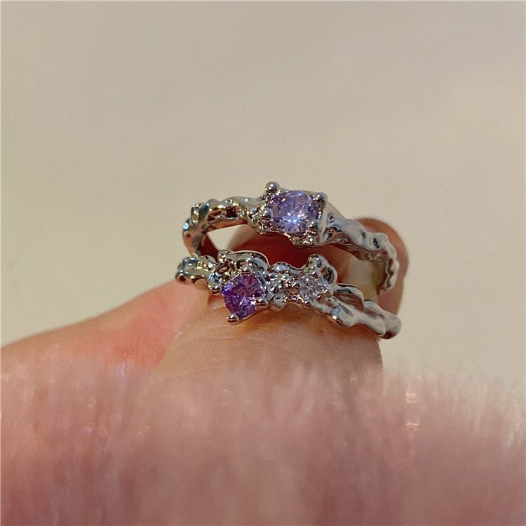 Amethyst-Ring-Set - Brielle