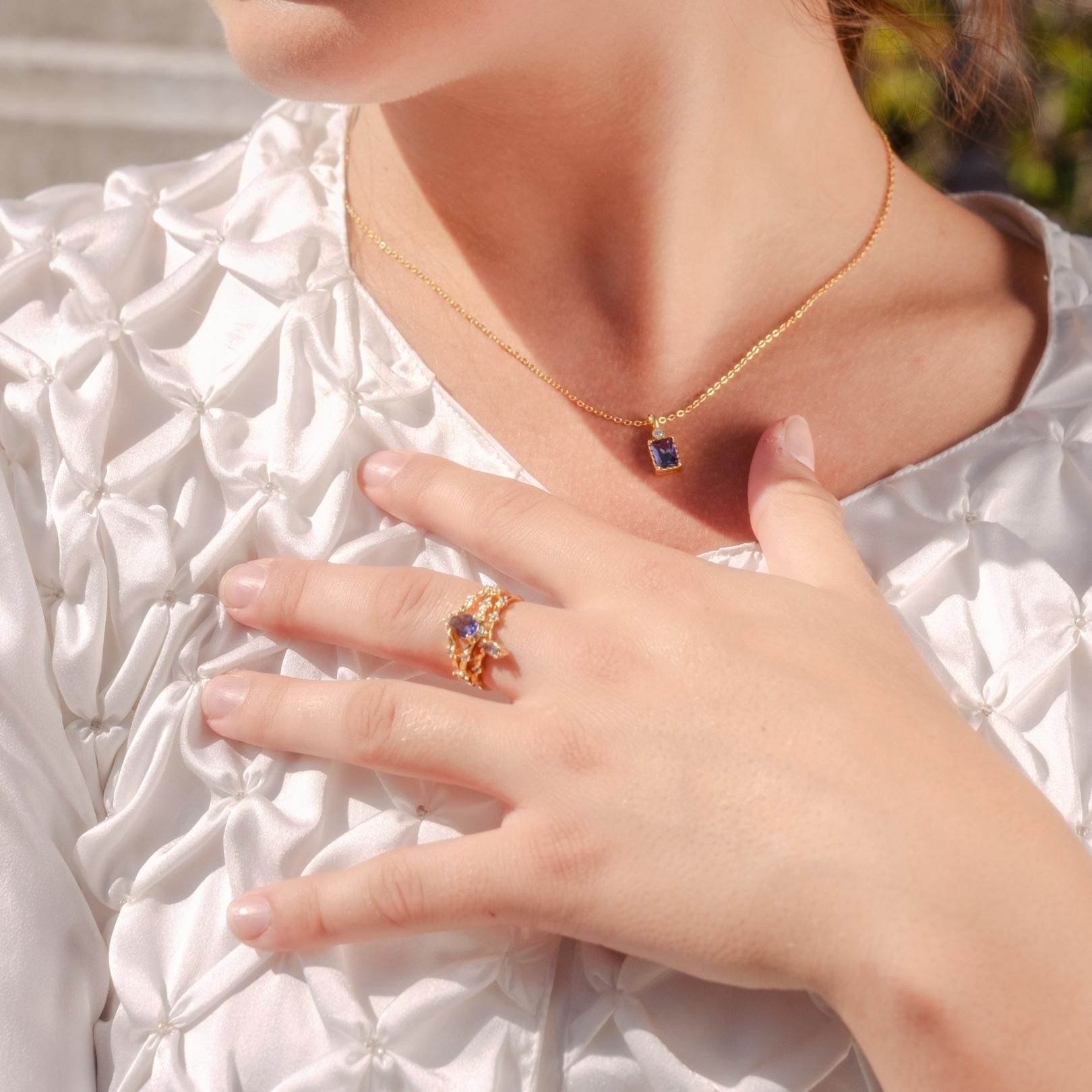 Amethyst Ring Set - Violet