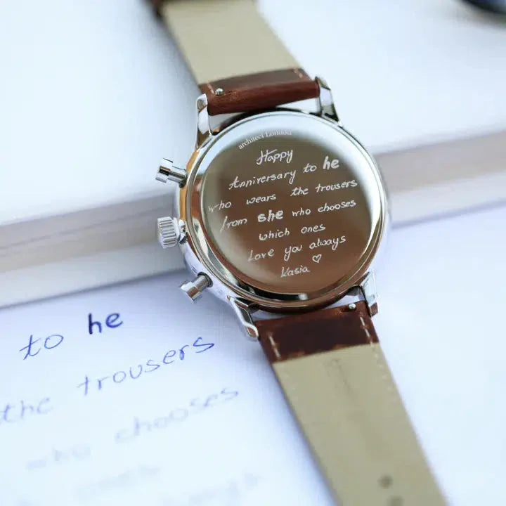 Architekt Motivator - Herrenuhr mit Handschriftgravur