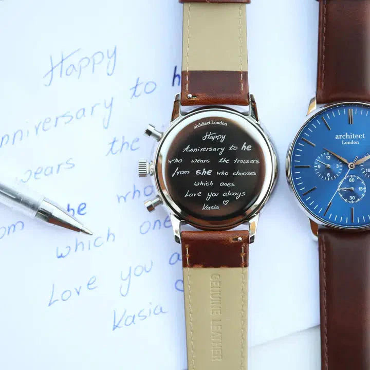 Architekt Motivator - Herrenuhr mit Handschriftgravur