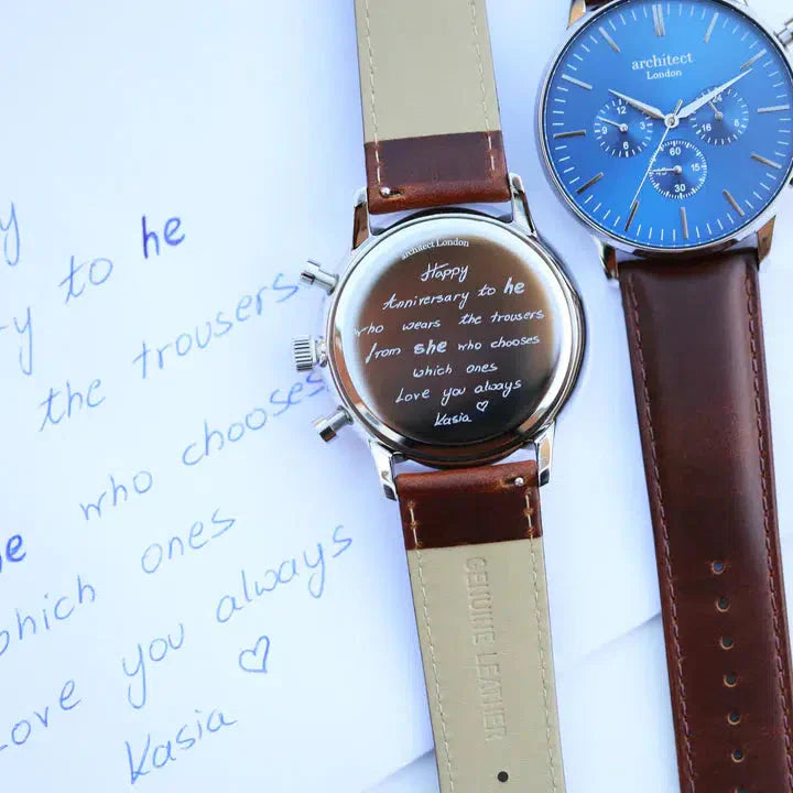 Architekt Motivator - Herrenuhr mit Handschriftgravur