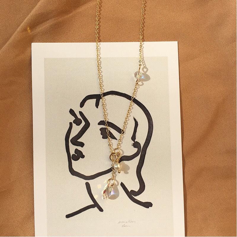 Österreichische Kristall & Perlen Halskette